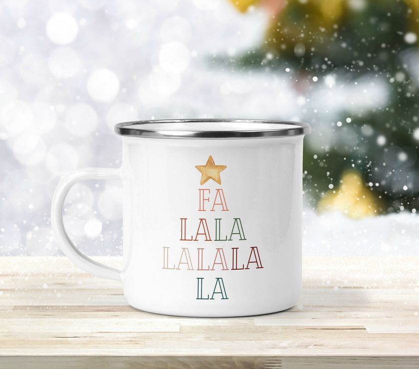 Falalala Tree Enamel Mug
