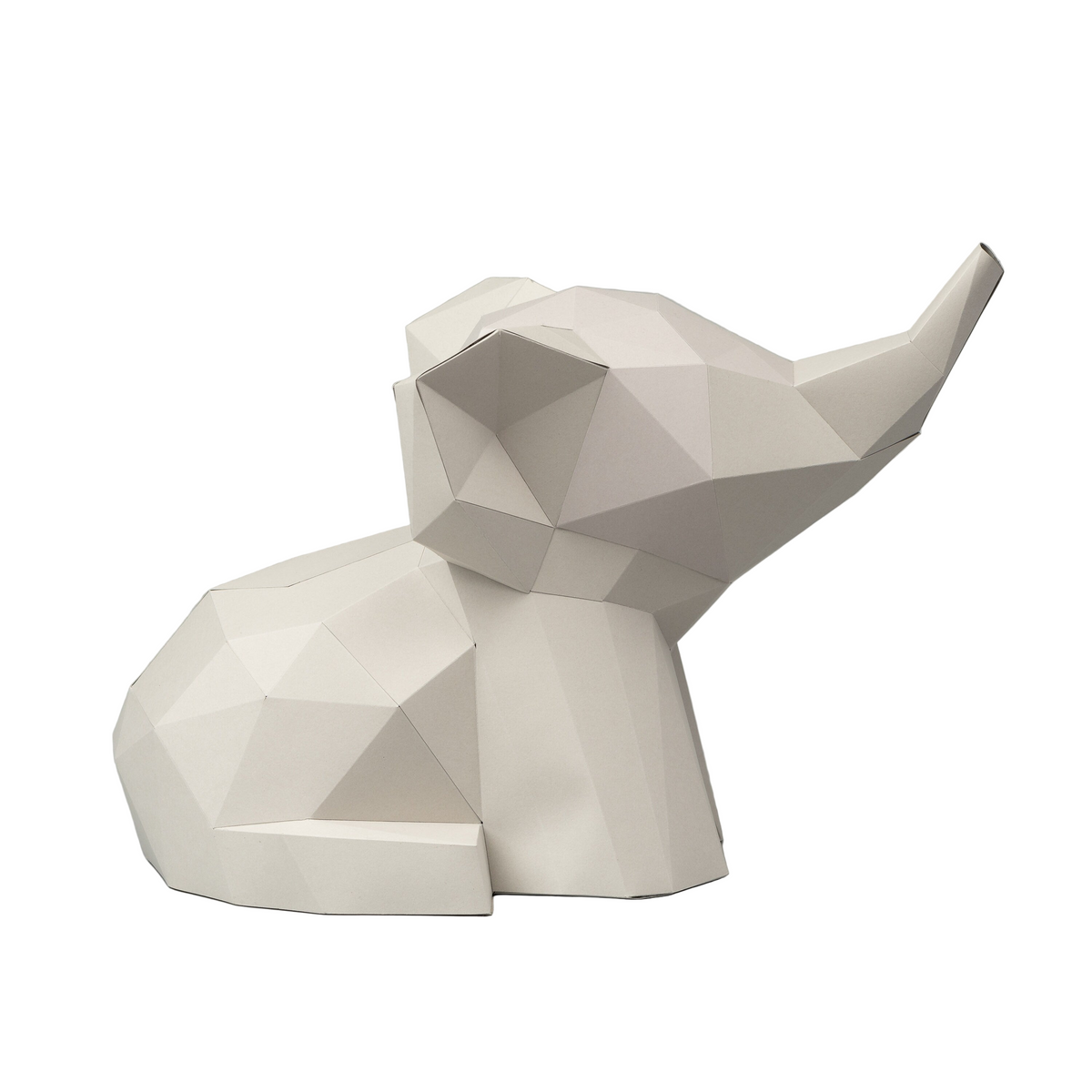 Elephant Paper Model Layout DIY Baby Elephant 3D Origami paper model Kit | Art Noise