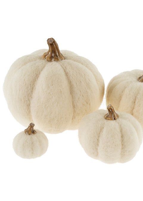 Felt Pumpkin - White
