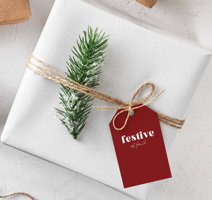 Festive as fuck Gift Tags