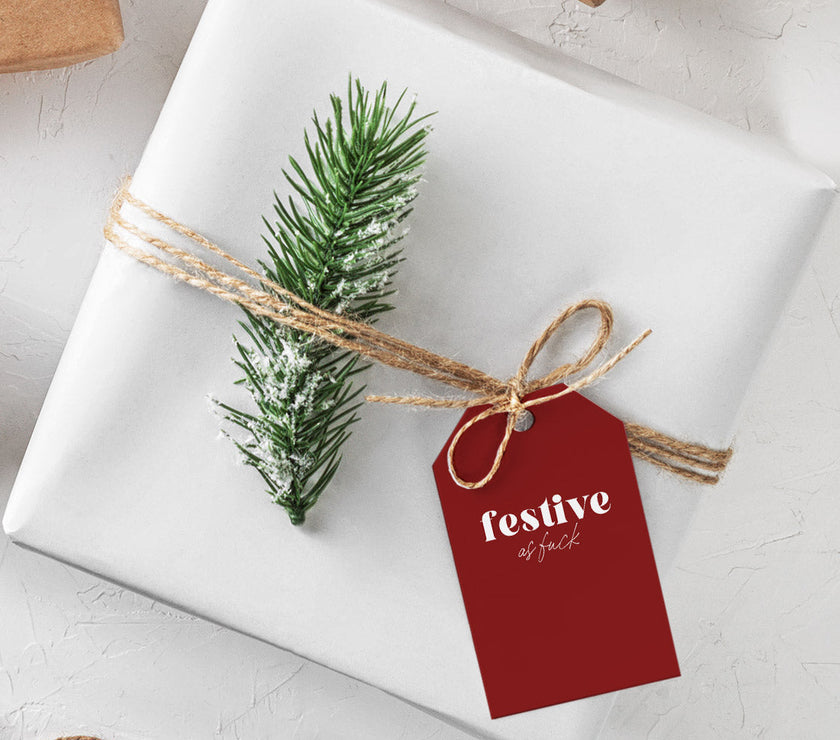 Festive as fuck Gift Tags