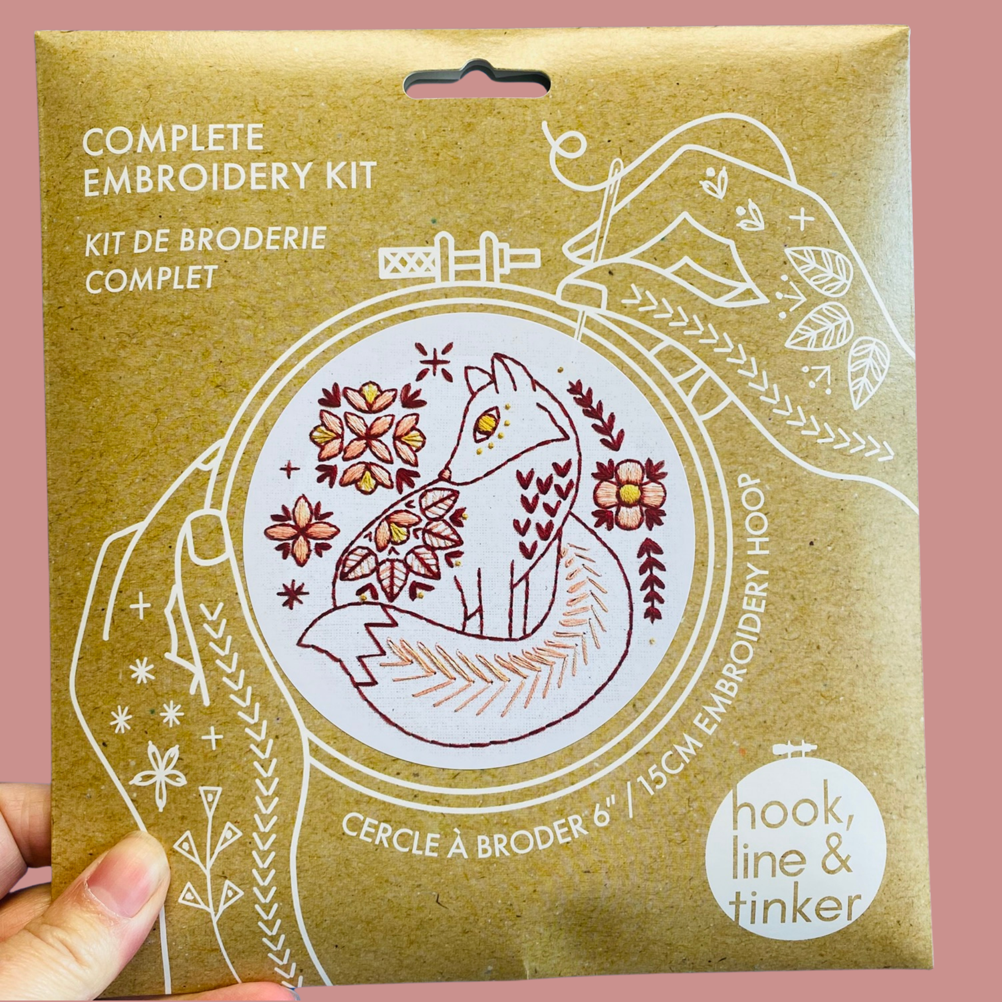 Folk Fox Complete Embroidery Kit