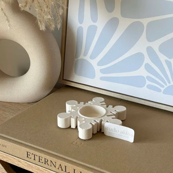 Holiday Snowflake Tealight Candle Holder | Christmas Decor
