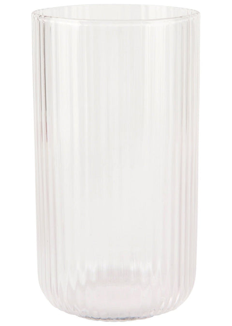 Fluted Drinking Glass, Set of 2 - Clear