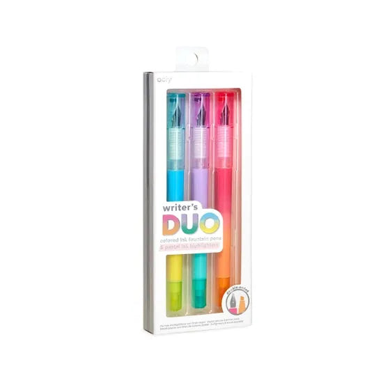 OOLY - Writer's Duo Double-Ended Fountain Pen + Highlighter