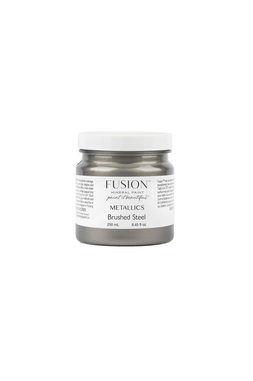 Fusion Mineral Paint Metallic Brushed Steel