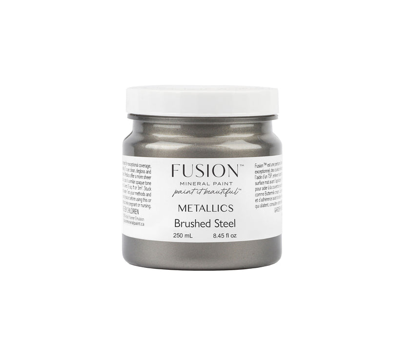 Fusion Mineral Paint Metallic Brushed Steel