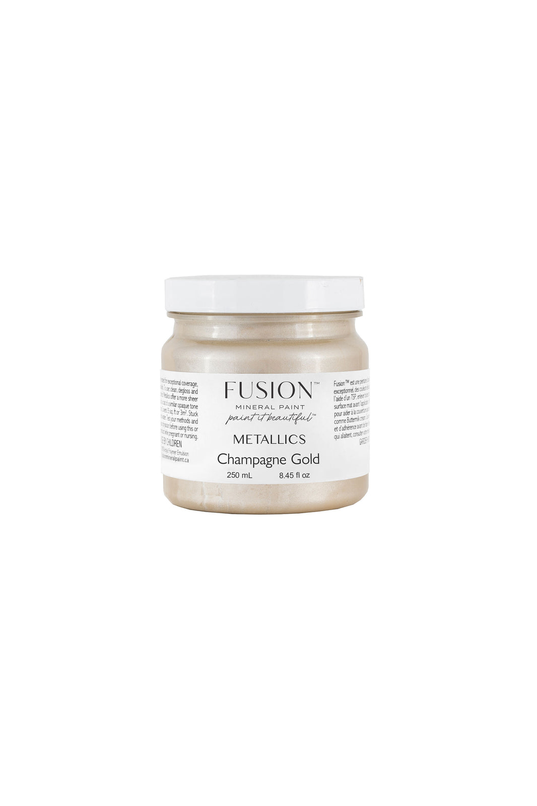 Fusion Mineral Paint Metallic Champagne Gold 250mL