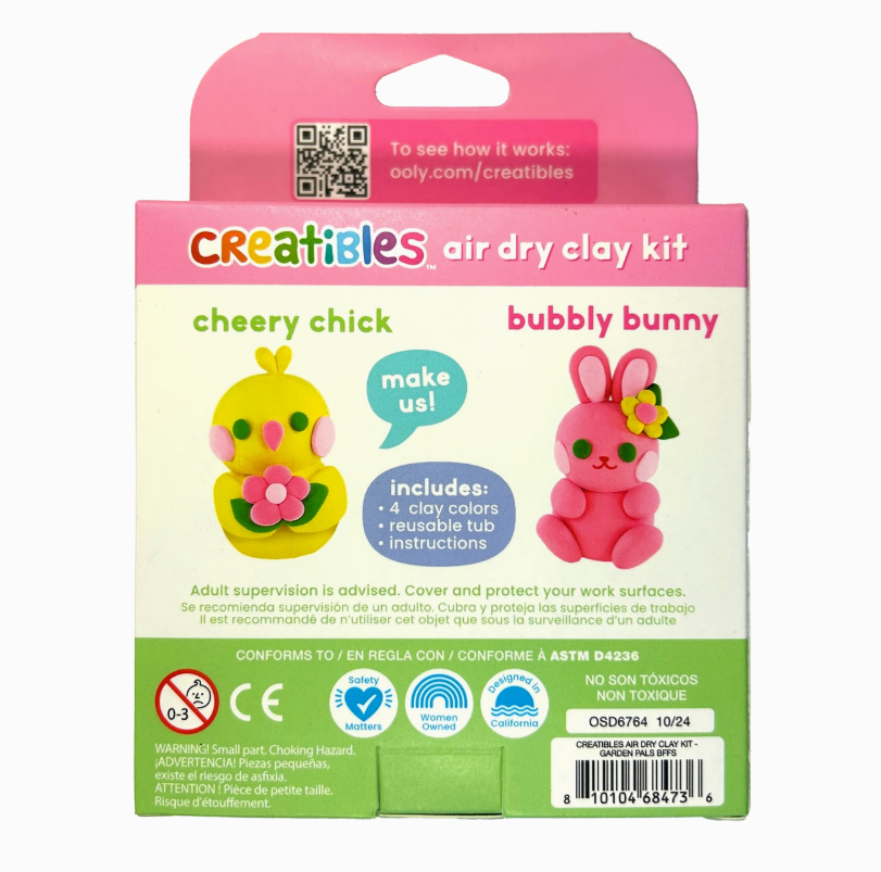 OOLY Creatibles D.I.Y. Air-Dry Clay Kit: Garden Pals