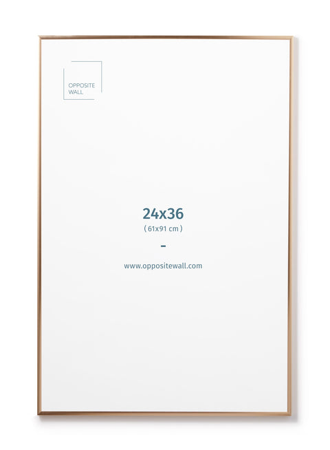 Gold Metal Frame, 24x36 in | 61x91 cm Opposite Wall Frame art-noise.myshopify.com gold-metal-frame-24x36-in-61x91-cm