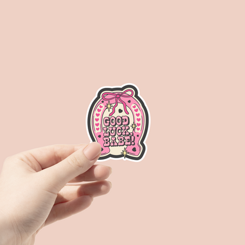 Good Luck Babe Sticker Glitter Paper Scissors sticker art-noise.myshopify.com good-luck-babe-sticker