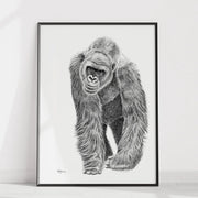  Gorilla illustration - collaboration with La Fondation du Zoo de Granby LE NID atelier illustration art-noise.myshopify.com gorilla-illustration-collaboration-with-la-fondation-du-zoo-de-granby
