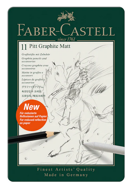 Faber-Castell PITT GRAPHITE MATT TIN OF 11