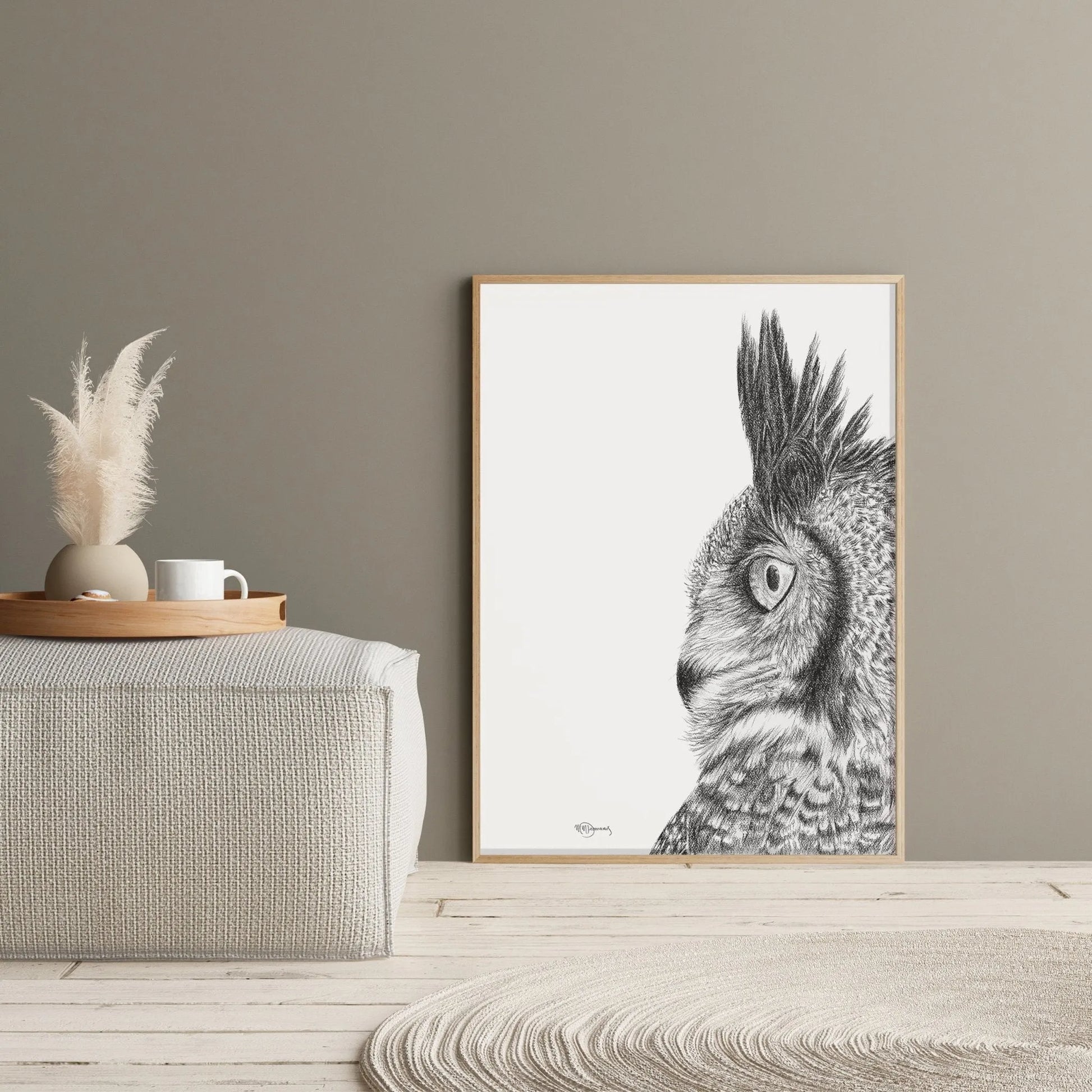 Great horned owl LE NID atelier illustration art-noise.myshopify.com great-horned-owl Great horned owl LE NID atelier illustration art-noise.myshopify.com great-horned-owl