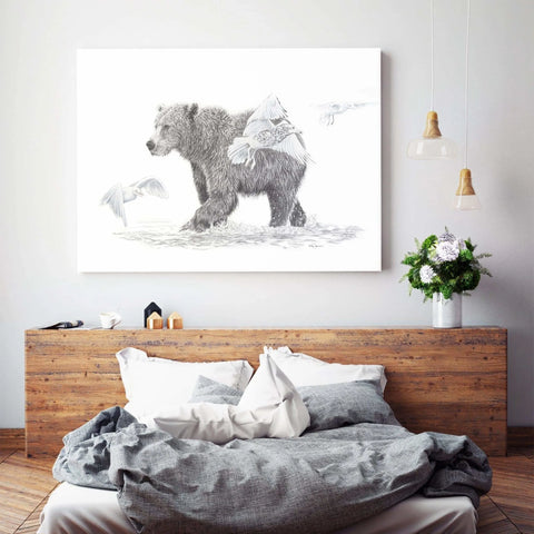 Grizzly with Birds LE NID atelier illustration art-noise.myshopify.com grizzly-with-birds Grizzly with Birds LE NID atelier illustration art-noise.myshopify.com grizzly-with-birds