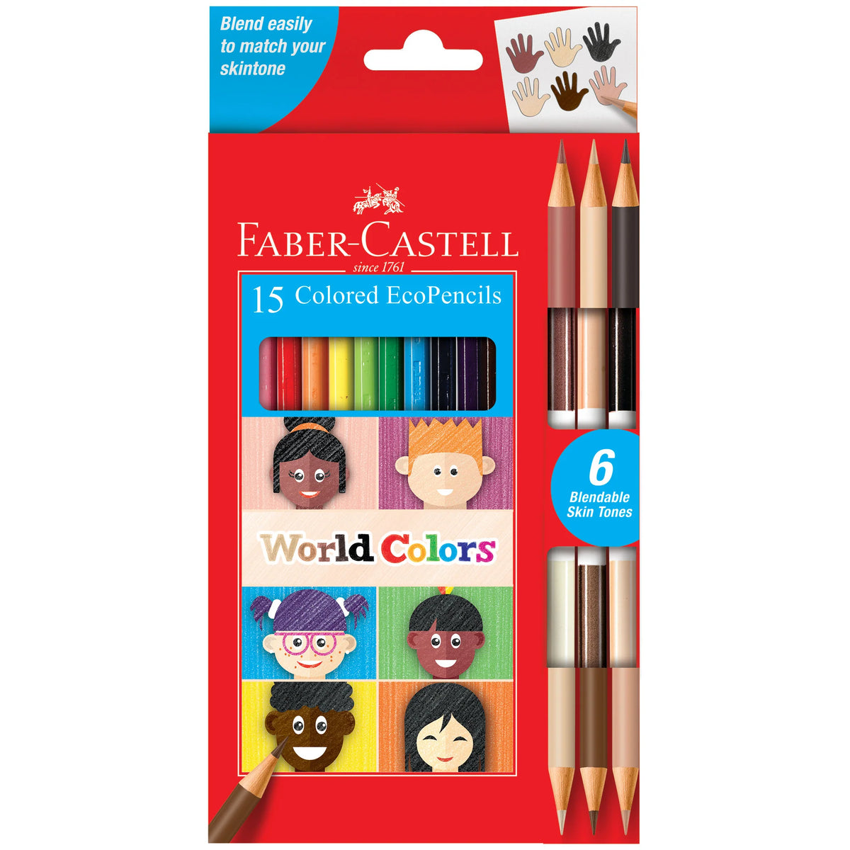 Faber-Castell - World Colors 15 Colored EcoPencils
