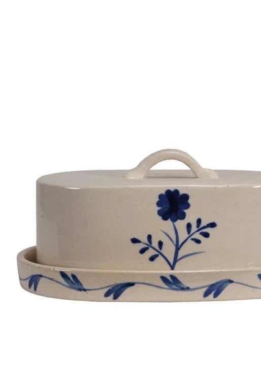 Hand-Painted Butter Dish