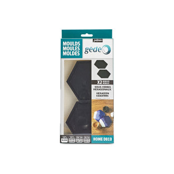 GEDEO - Hexagonal Coaster Moulds 2 Units - Art Noise GEDEO - Hexagonal Coaster Moulds 2 Units Pebeo Mould art-noise.myshopify.com gedeo-hexagonal-coaster-moulds-2-units