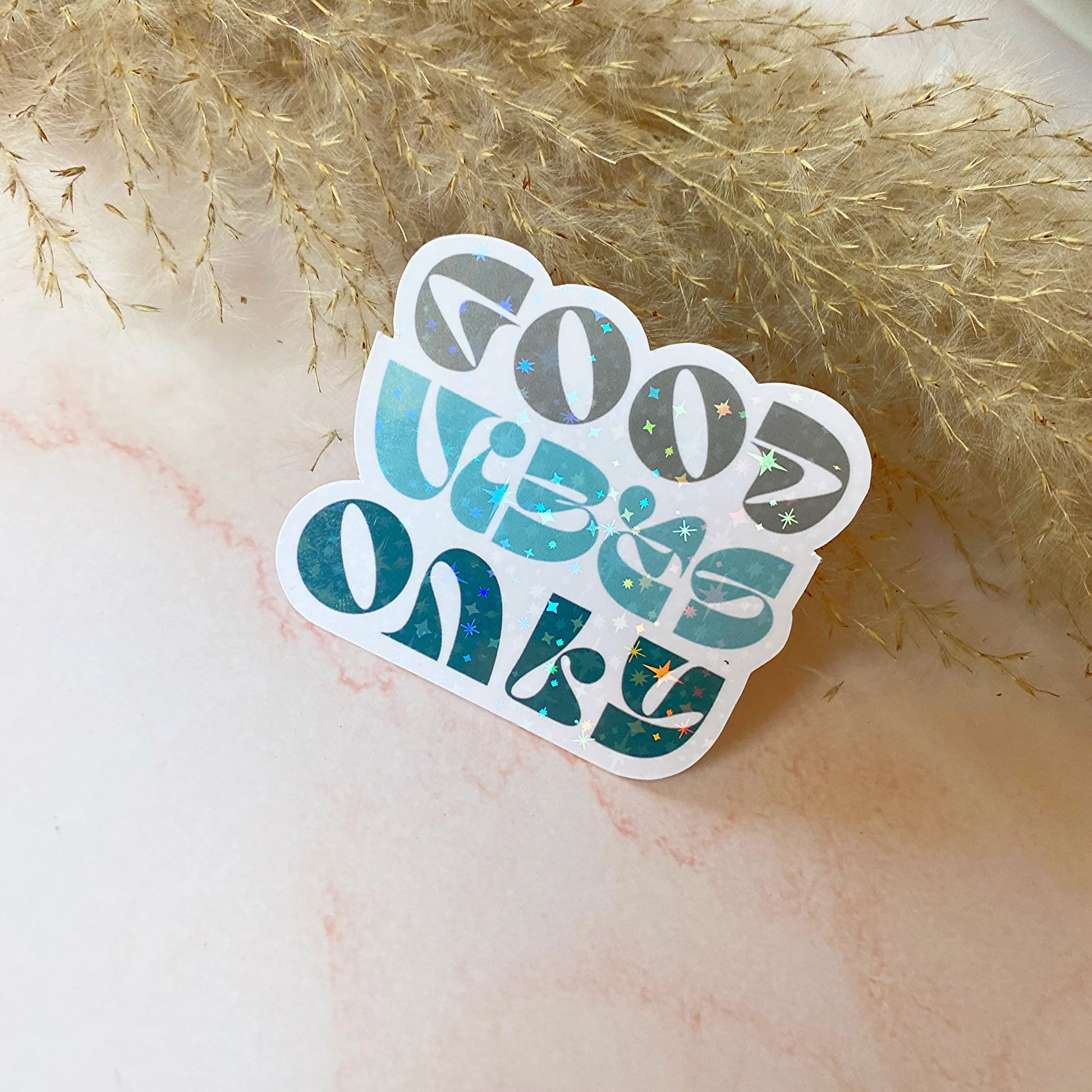  Good Vibes Only Sticker Cheeky Peach Designs Sticker art-noise.myshopify.com good-vibes-only-sticker