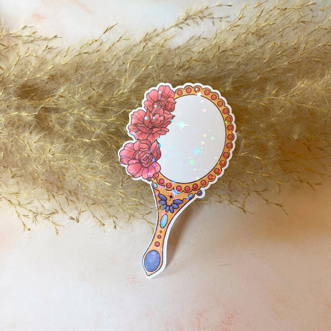  Vintage Mirror Sticker Cheeky Peach Designs Sticker art-noise.myshopify.com vintage-mirror-sticker