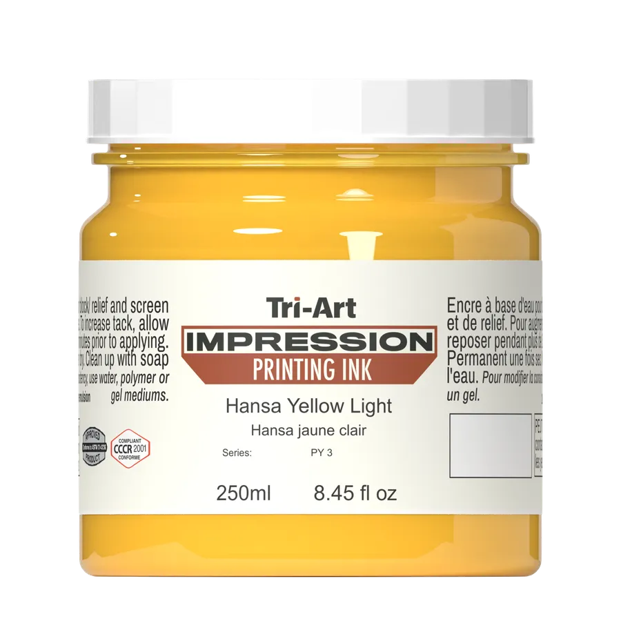 Impressions Block Printing Ink - Yellow Light - Art Noise Impressions Block Printing Ink - Yellow Light Tri-Art Mfg. Printmaking Ink art-noise.myshopify.com impressions-block-printing-ink-yellow-light