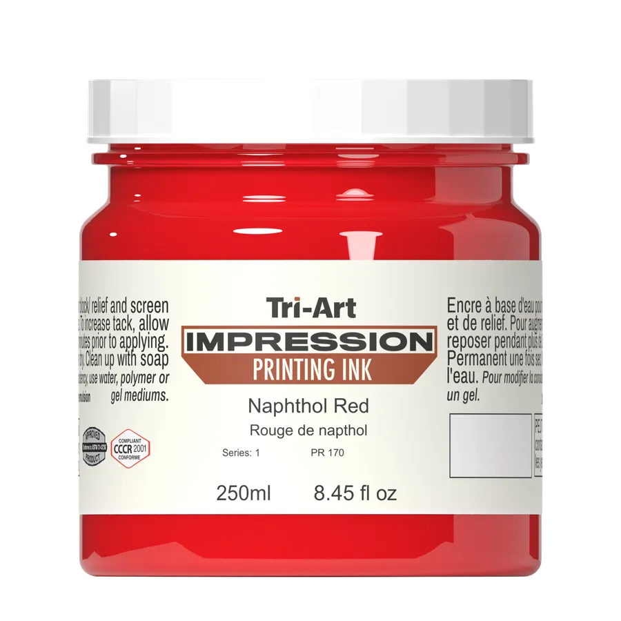 Impressions Block Printing Ink - Naphthol Red - Art Noise Impressions Block Printing Ink - Naphthol Red Tri-Art Mfg. Printmaking Ink art-noise.myshopify.com impressions-block-printing-ink-naphthol-red