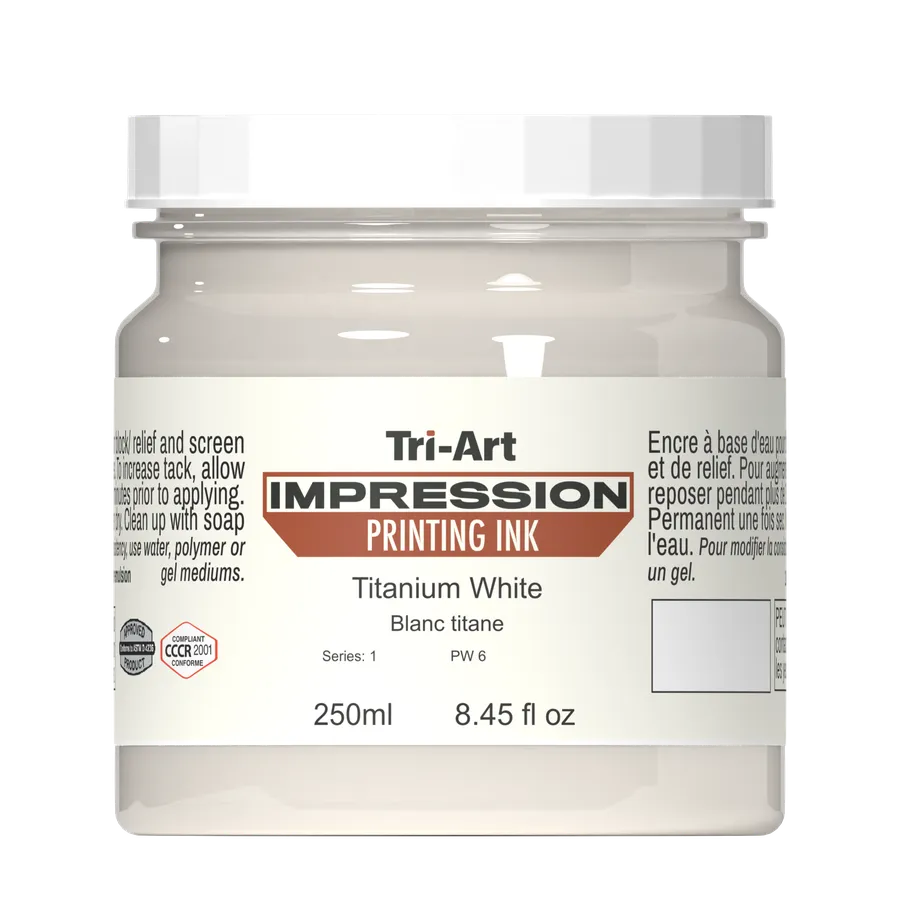 Impressions Block Printing Ink - Titanium White - Art Noise Impressions Block Printing Ink - Titanium White Tri-Art Mfg. Printmaking Ink art-noise.myshopify.com impressions-block-printing-ink-titanium-white