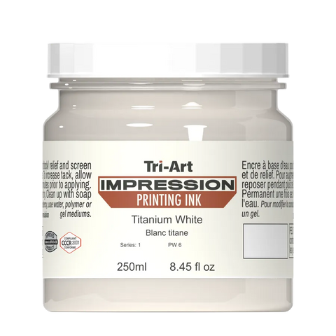 Impressions Block Printing Ink - Titanium White - Art Noise Impressions Block Printing Ink - Titanium White Tri-Art Mfg. Printmaking Ink art-noise.myshopify.com impressions-block-printing-ink-titanium-white