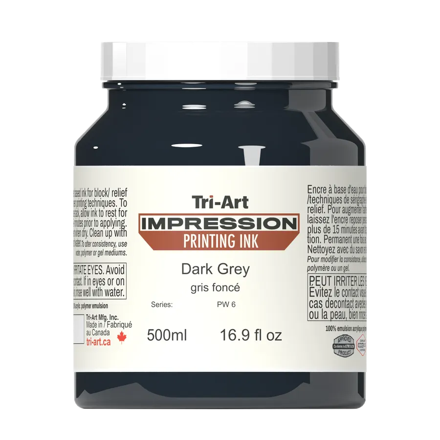 Impressions Block Printing Ink - Dark Grey - Art Noise Impressions Block Printing Ink - Dark Grey Tri-Art Mfg.  art-noise.myshopify.com impressions-block-printing-ink-dark-grey