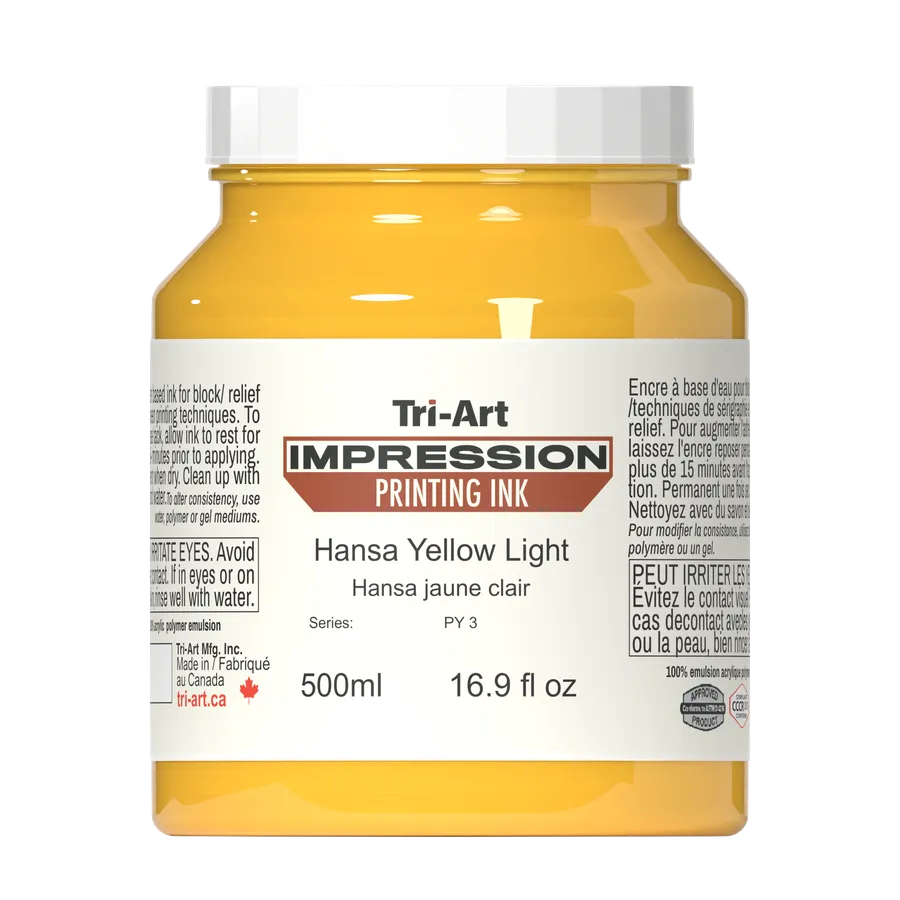 Impressions Block Printing Ink - Yellow Light - Art Noise Impressions Block Printing Ink - Yellow Light Tri-Art Mfg. Printmaking Ink art-noise.myshopify.com impressions-block-printing-ink-yellow-light