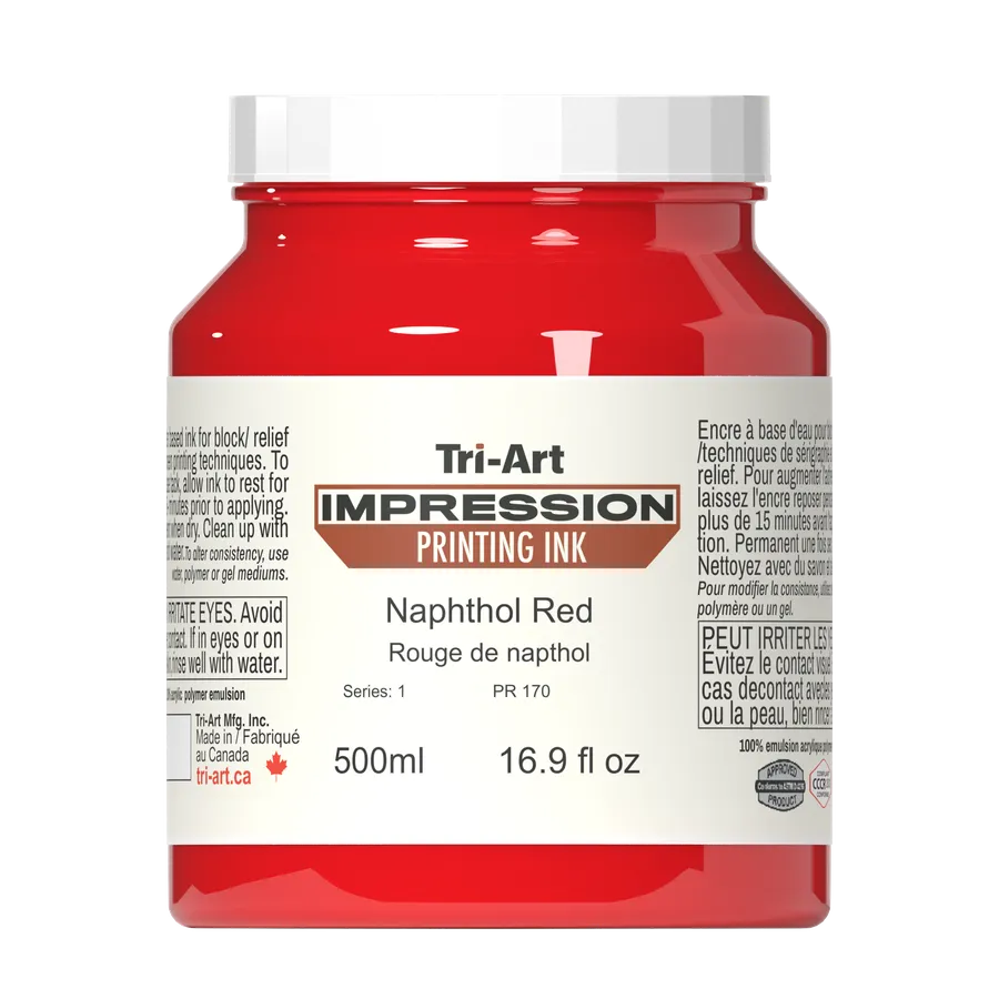Impressions Block Printing Ink - Naphthol Red - Art Noise Impressions Block Printing Ink - Naphthol Red Tri-Art Mfg. Printmaking Ink art-noise.myshopify.com impressions-block-printing-ink-naphthol-red