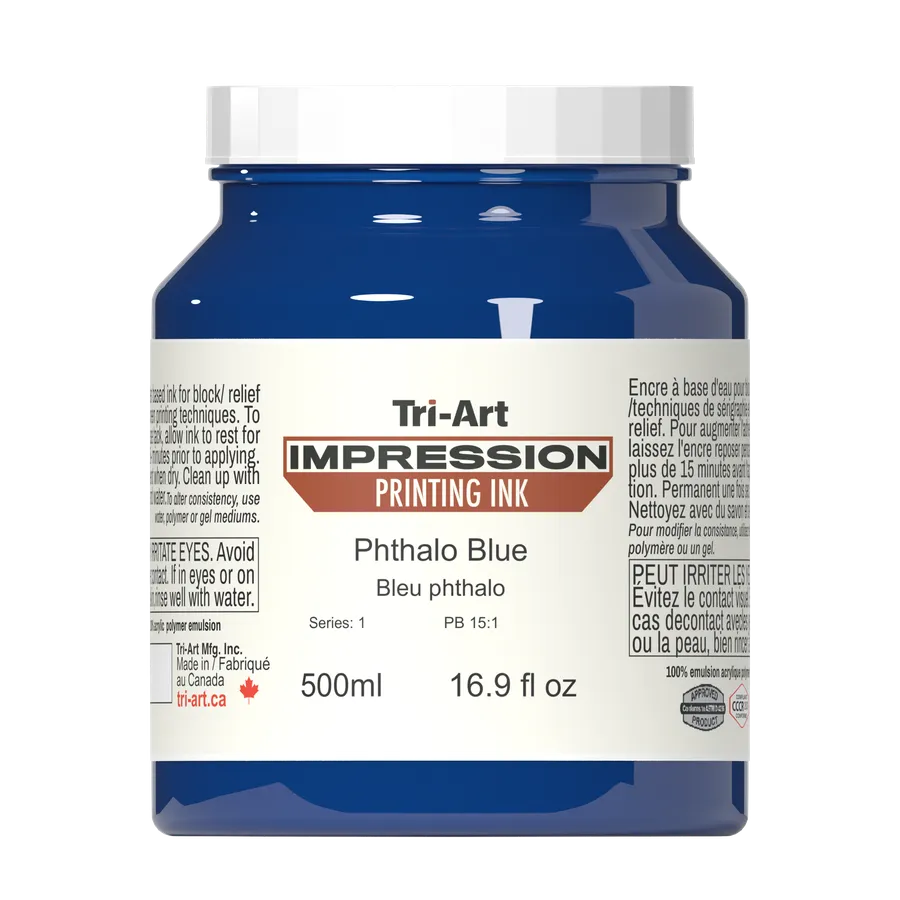 Impressions Block Printing Ink - Phthalo Blue - Art Noise Impressions Block Printing Ink - Phthalo Blue Tri-Art Mfg. Printmaking Ink art-noise.myshopify.com impressions-block-printing-ink-phthalo-blue