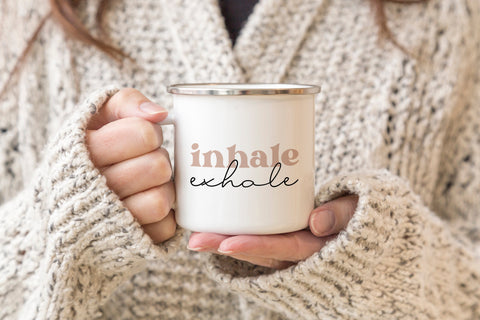 Inhale exhale mug