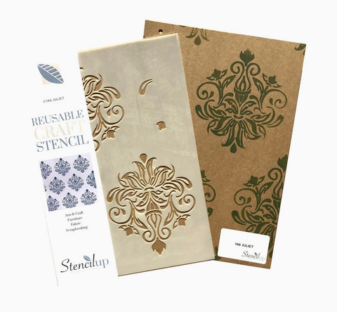Juliet Damask Craft Stencil Stencil Up Stencil art-noise.myshopify.com juliet-damask-craft-stencil