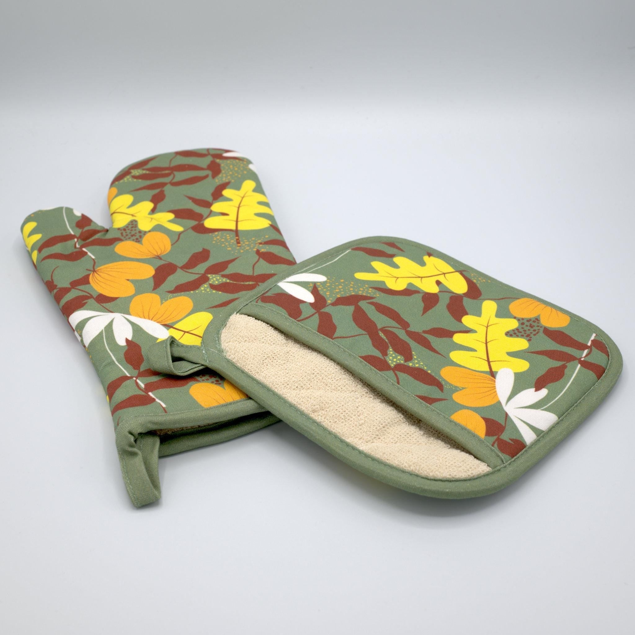 Just Leaves-Oven Mitt and Pot Holder