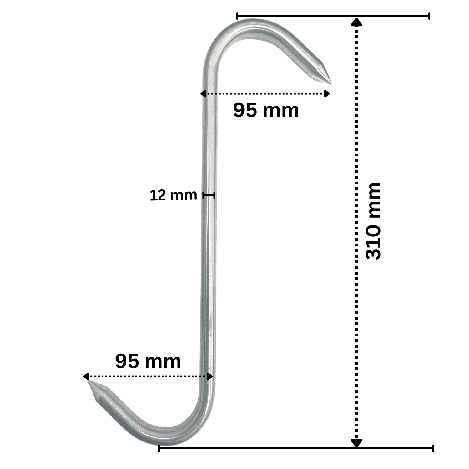 Byson Heavy Duty Hanging Pointed S Hooks