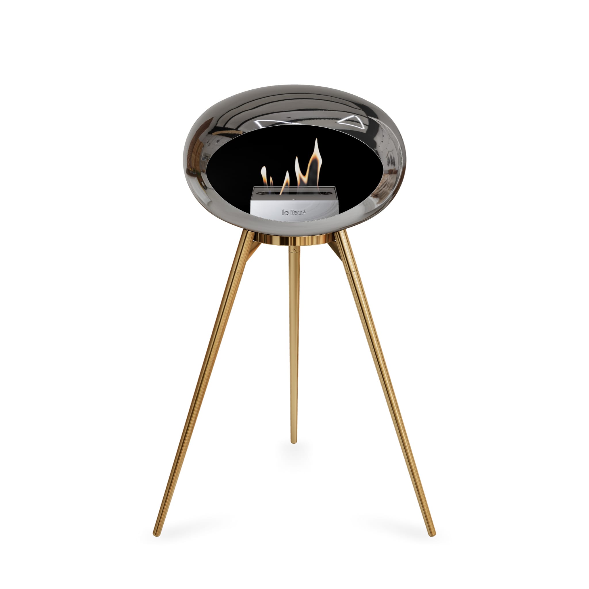 Le Feu Ground High Dome <br>Chromed Silver