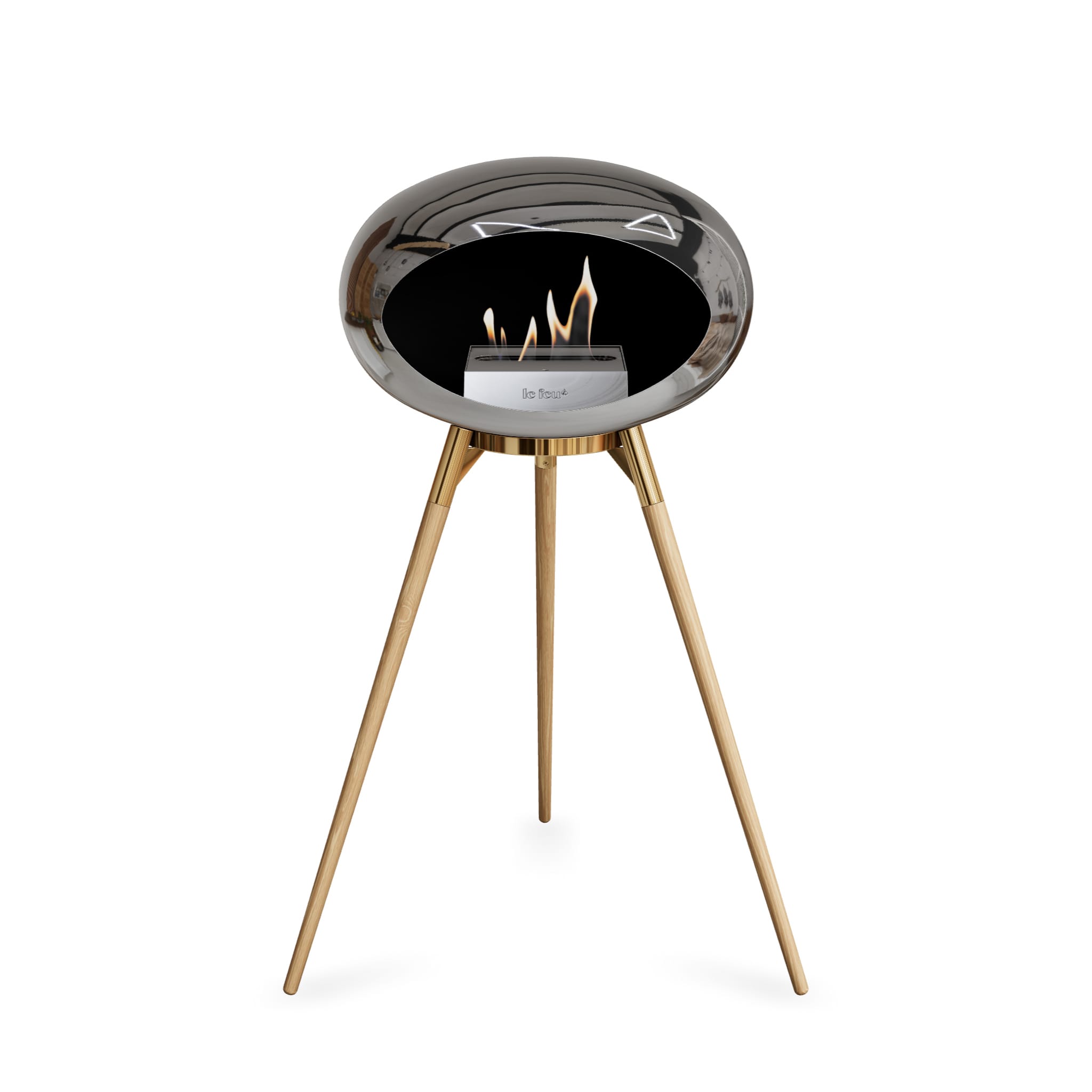 Le Feu Ground High Dome <br>Chromed Silver