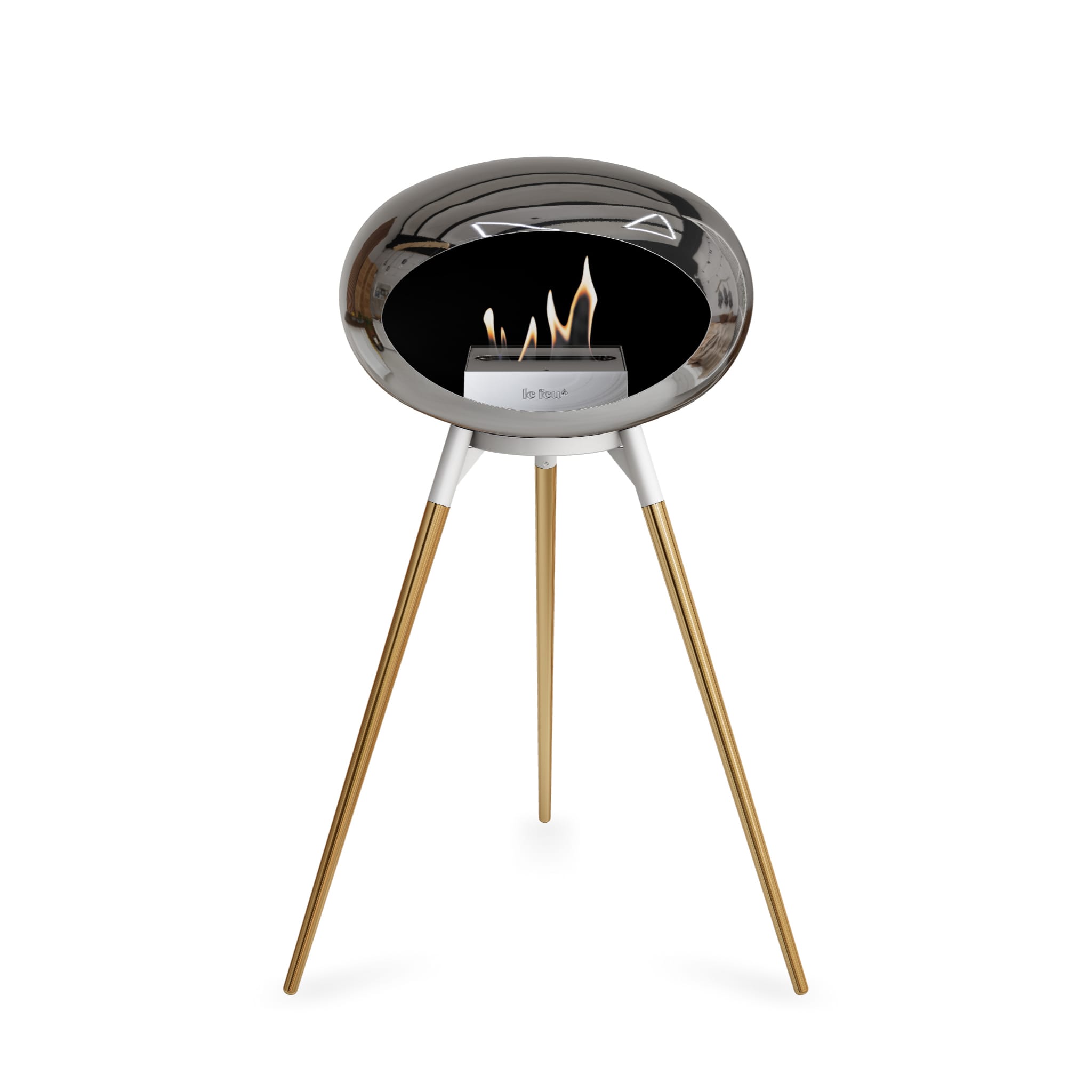 Le Feu Ground High Dome <br>Chromed Silver