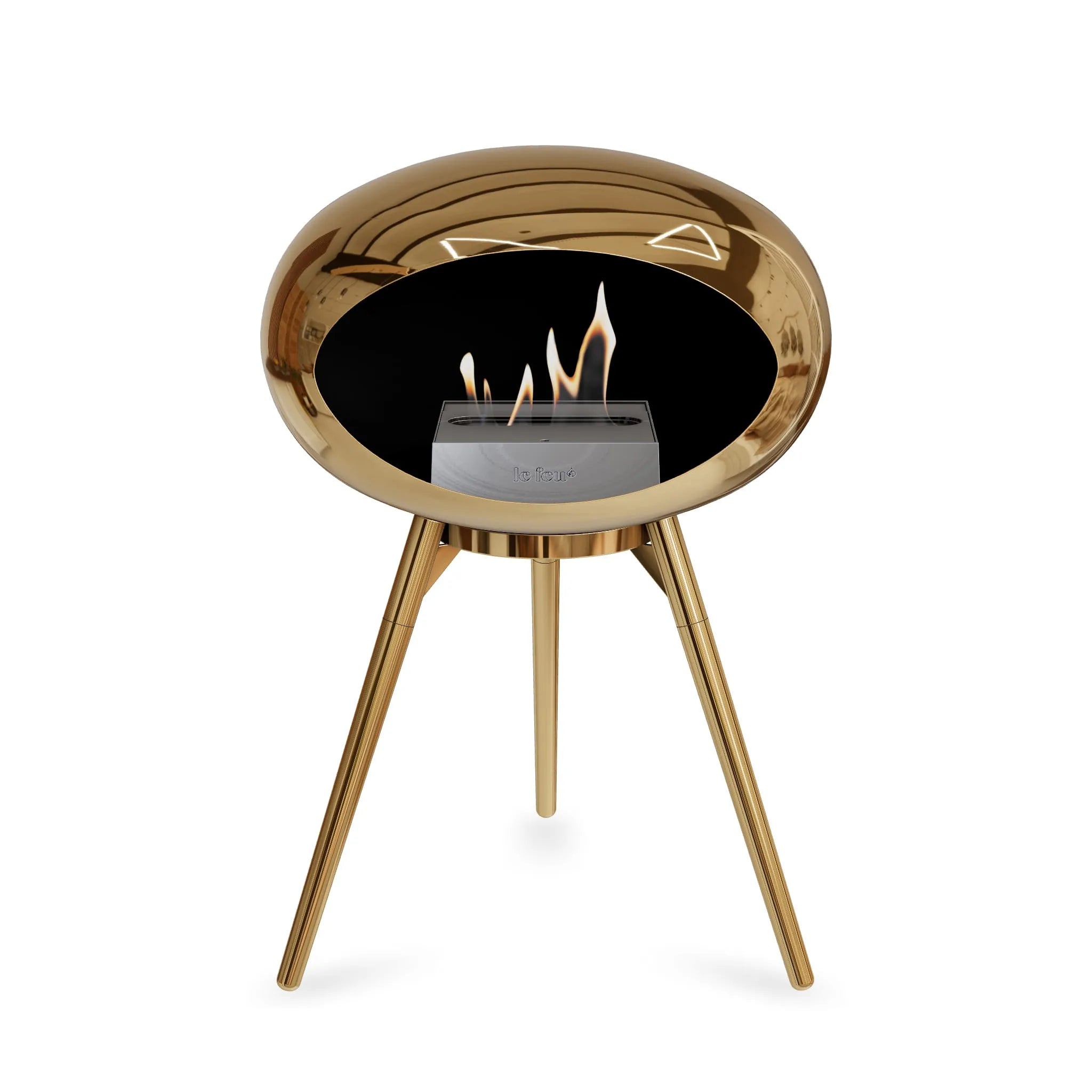  Le Feu Ground Low Dome <br>Chromed Rose Gold Nüline Distribution Fireplaces art-noise.myshopify.com le-feu-ground-low-dome-br-chromed-rose-gold