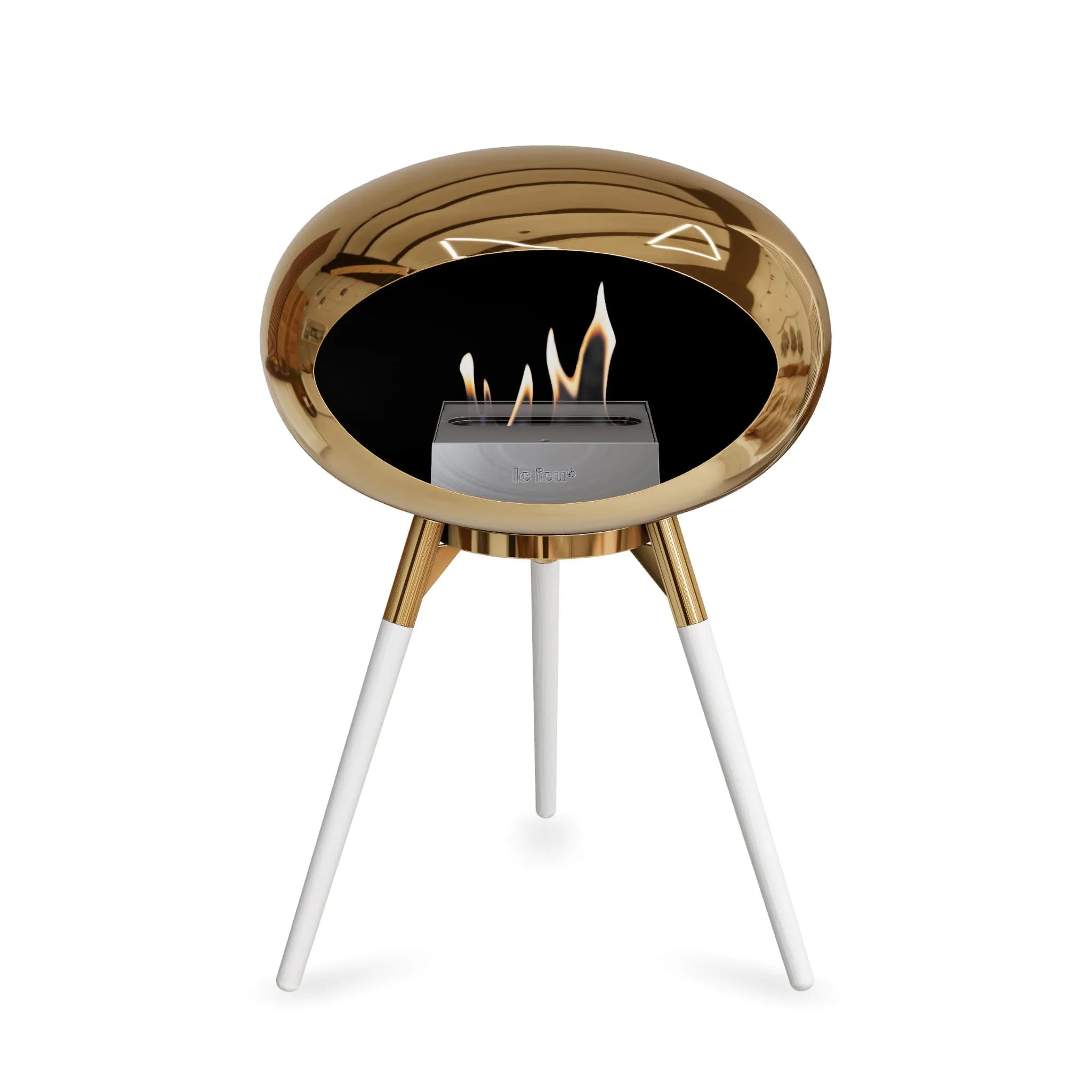  Le Feu Ground Low Dome <br>Chromed Rose Gold Nüline Distribution Fireplaces art-noise.myshopify.com le-feu-ground-low-dome-br-chromed-rose-gold