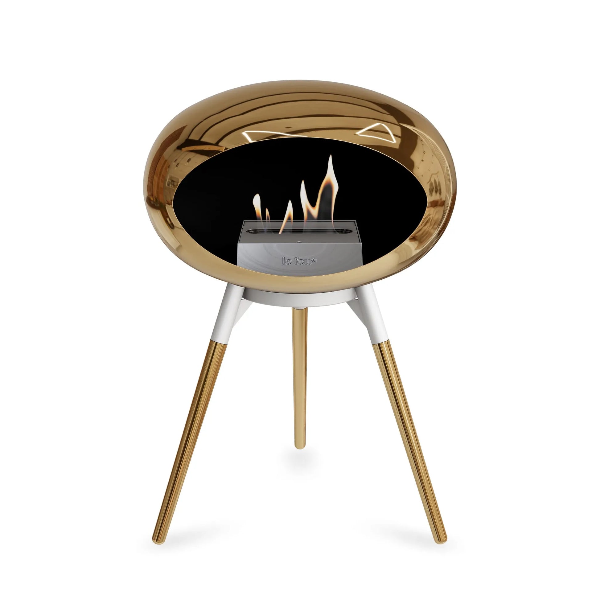  Le Feu Ground Low Dome <br>Chromed Rose Gold Nüline Distribution Fireplaces art-noise.myshopify.com le-feu-ground-low-dome-br-chromed-rose-gold