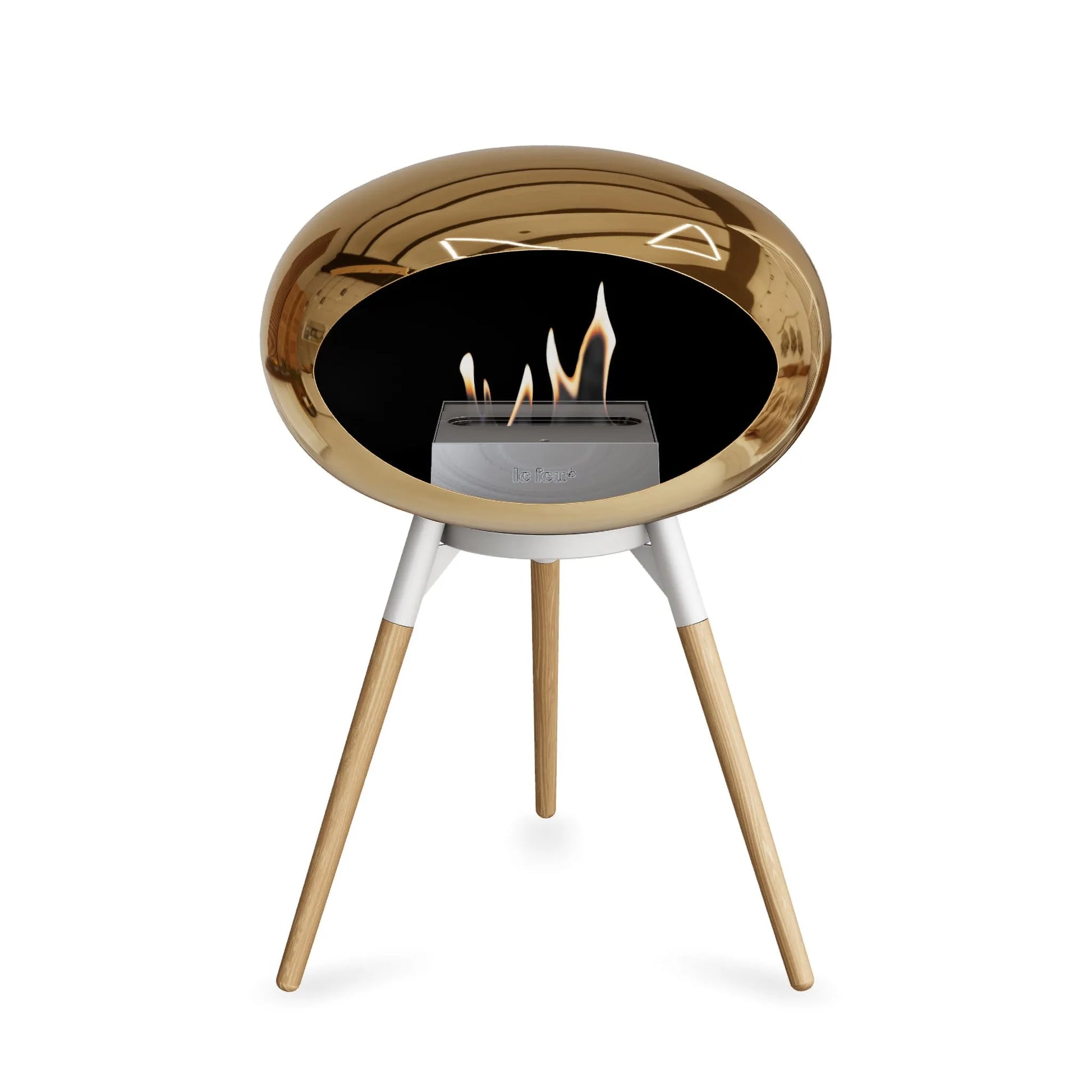 Le Feu Ground Low Dome <br>Chromed Rose Gold Nüline Distribution Fireplaces art-noise.myshopify.com le-feu-ground-low-dome-br-chromed-rose-gold