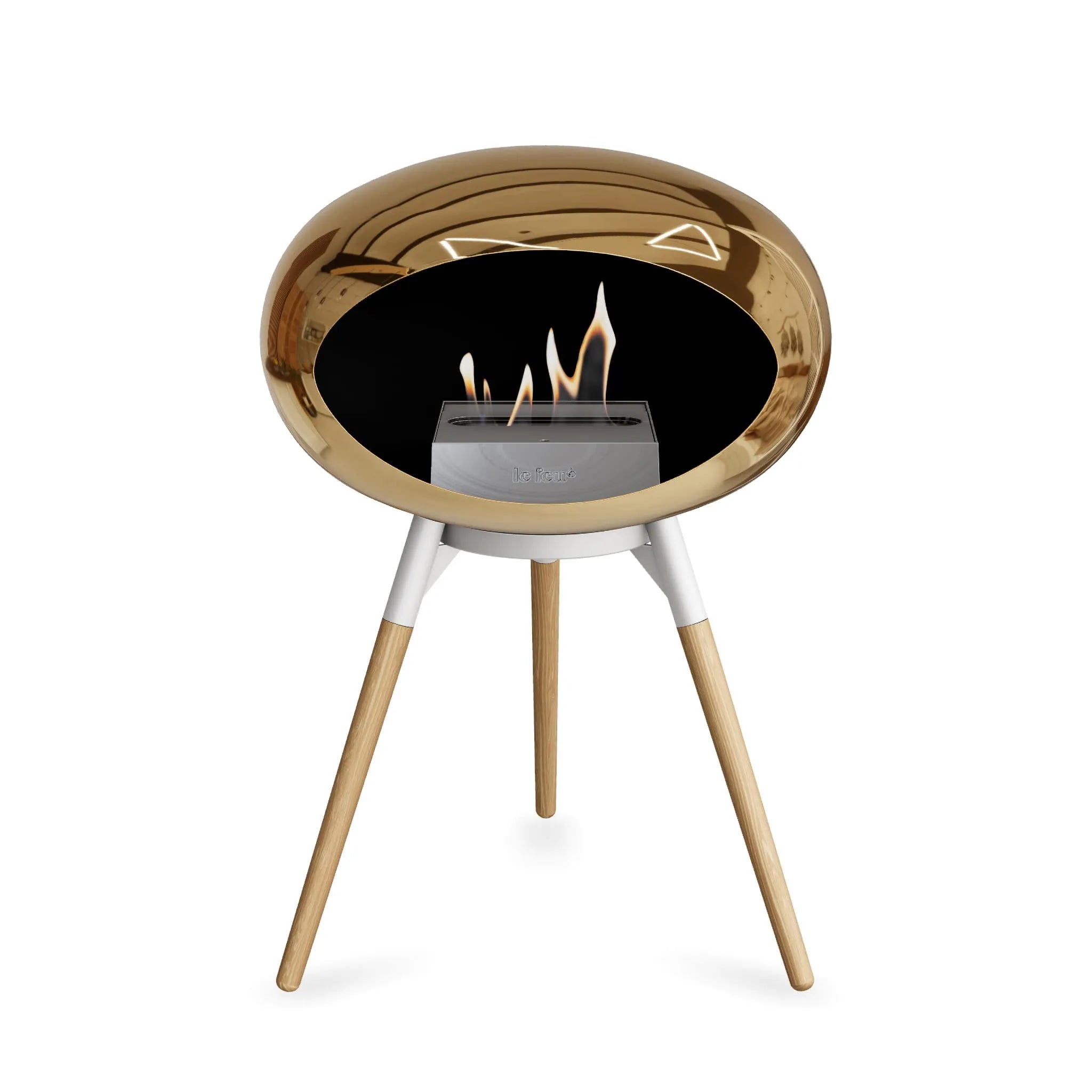  Le Feu Ground Low Dome <br>Chromed Rose Gold Nüline Distribution Fireplaces art-noise.myshopify.com le-feu-ground-low-dome-br-chromed-rose-gold