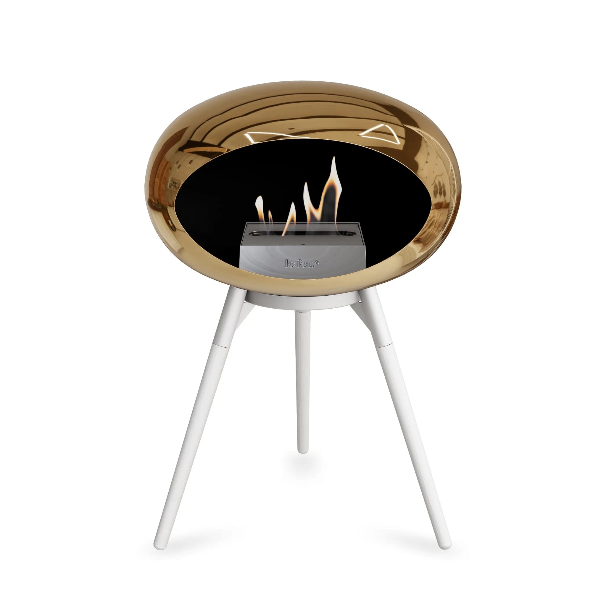  Le Feu Ground Low Dome <br>Chromed Rose Gold Nüline Distribution Fireplaces art-noise.myshopify.com le-feu-ground-low-dome-br-chromed-rose-gold