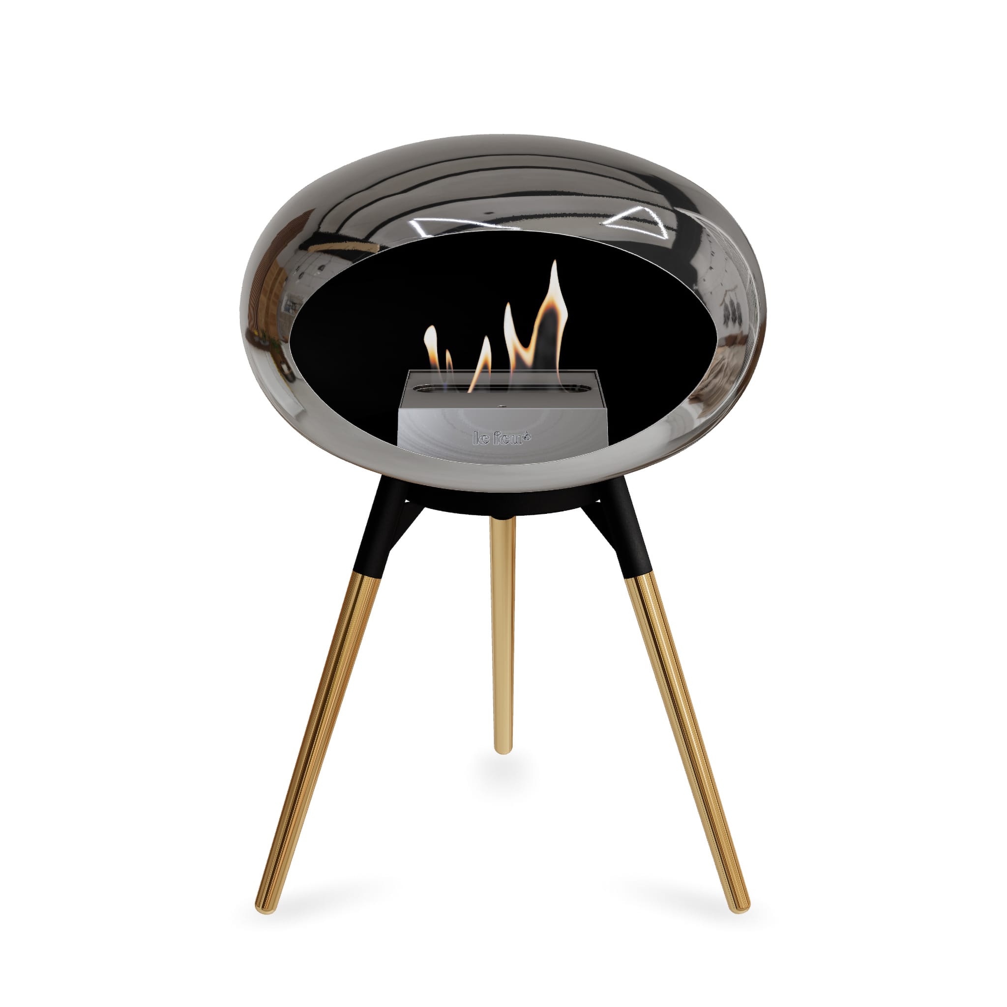 Le Feu Ground Low Dome <br>Chromed Silver
