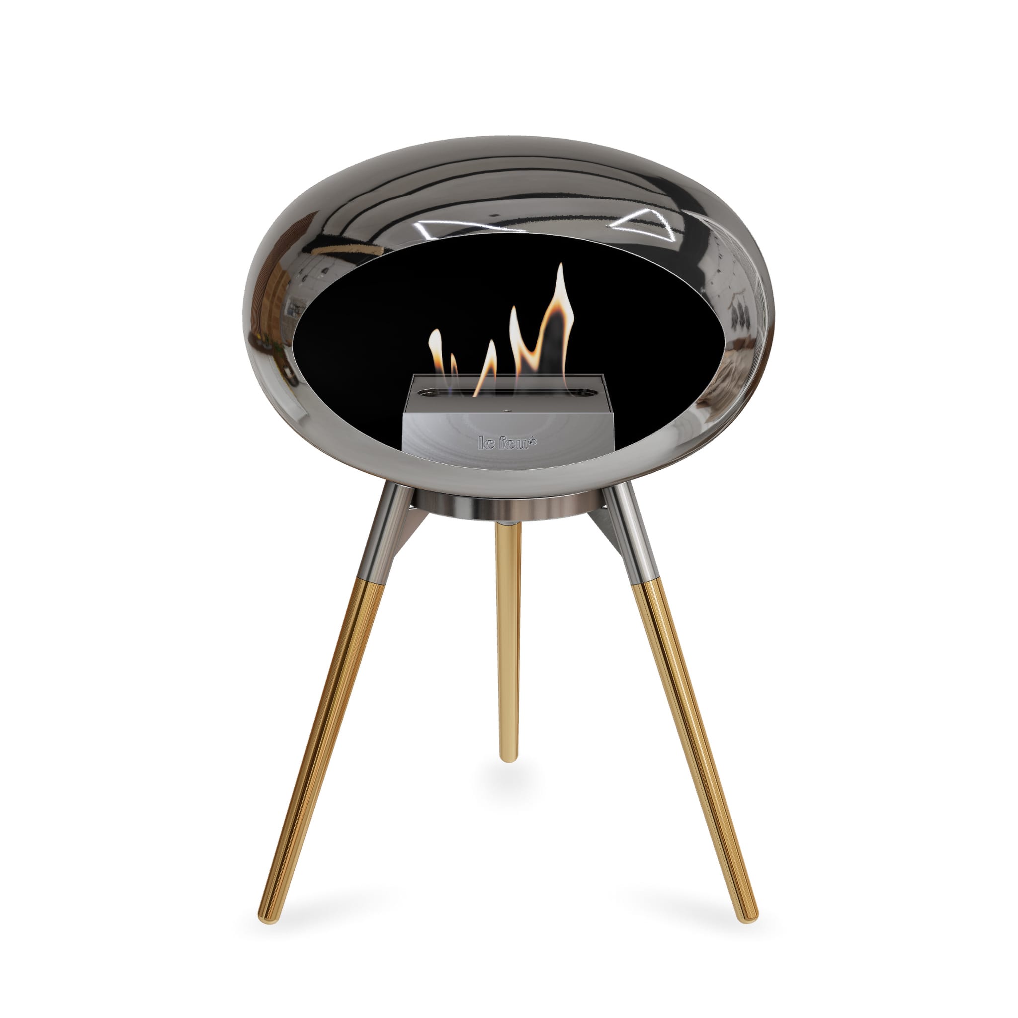 Le Feu Ground Low Dome <br>Chromed Silver