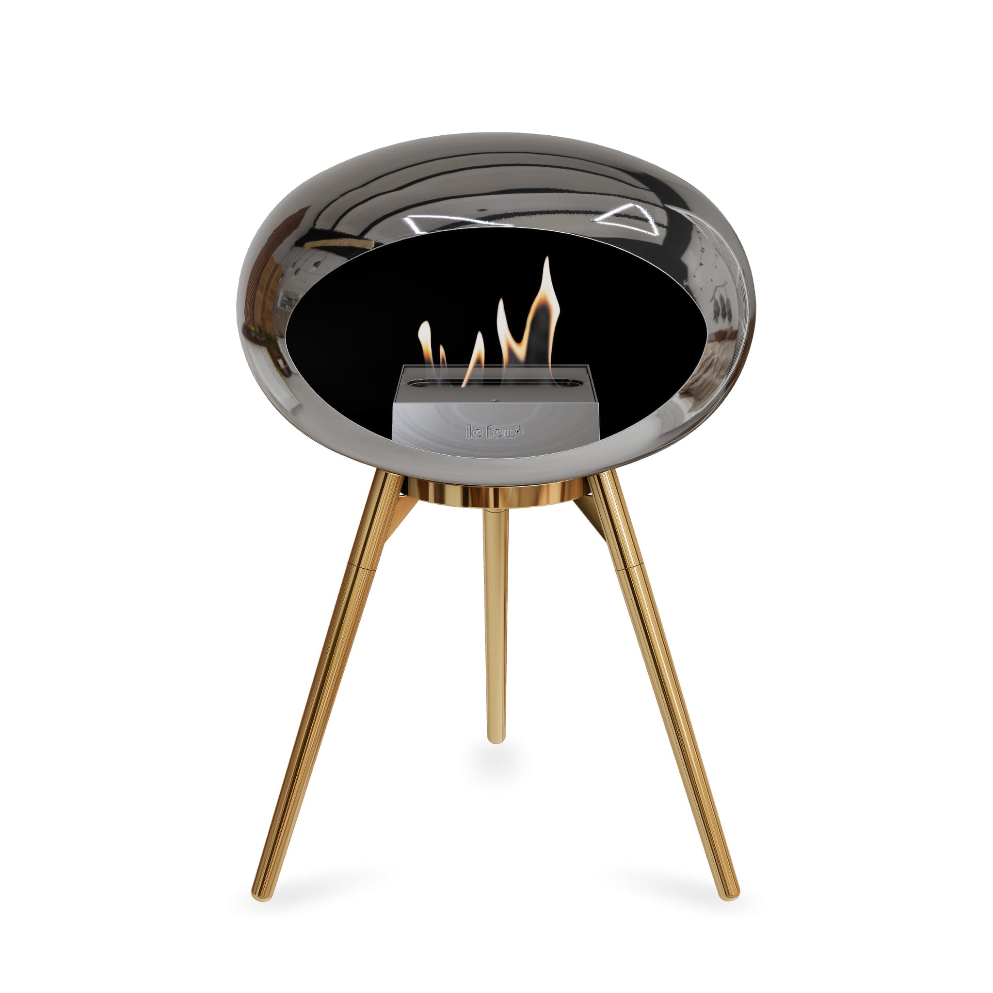 Le Feu Ground Low Dome <br>Chromed Silver