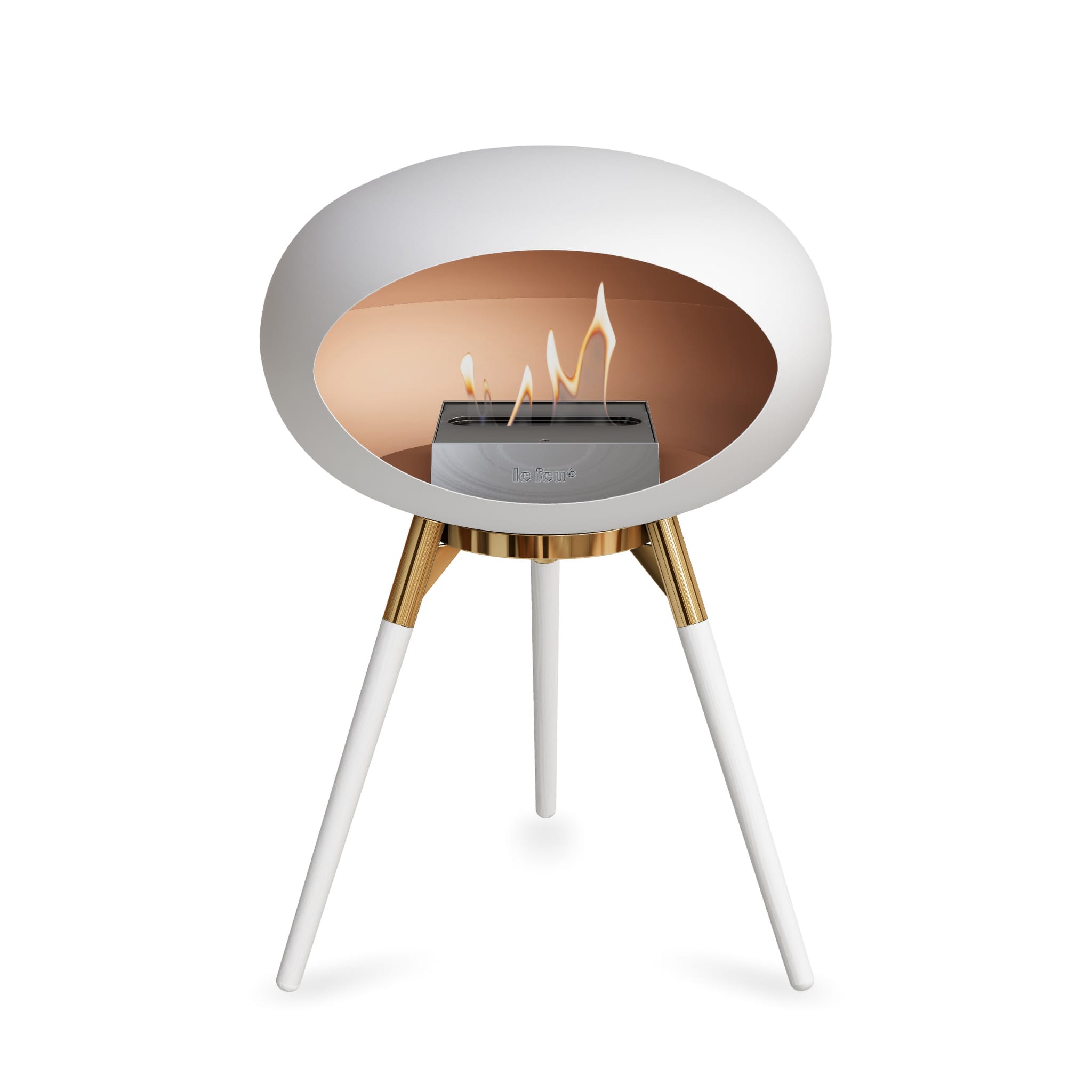 Le Feu Ground Low Dome <br>White Nüline Distribution Fireplaces art-noise.myshopify.com le-feu-ground-low-dome-br-white