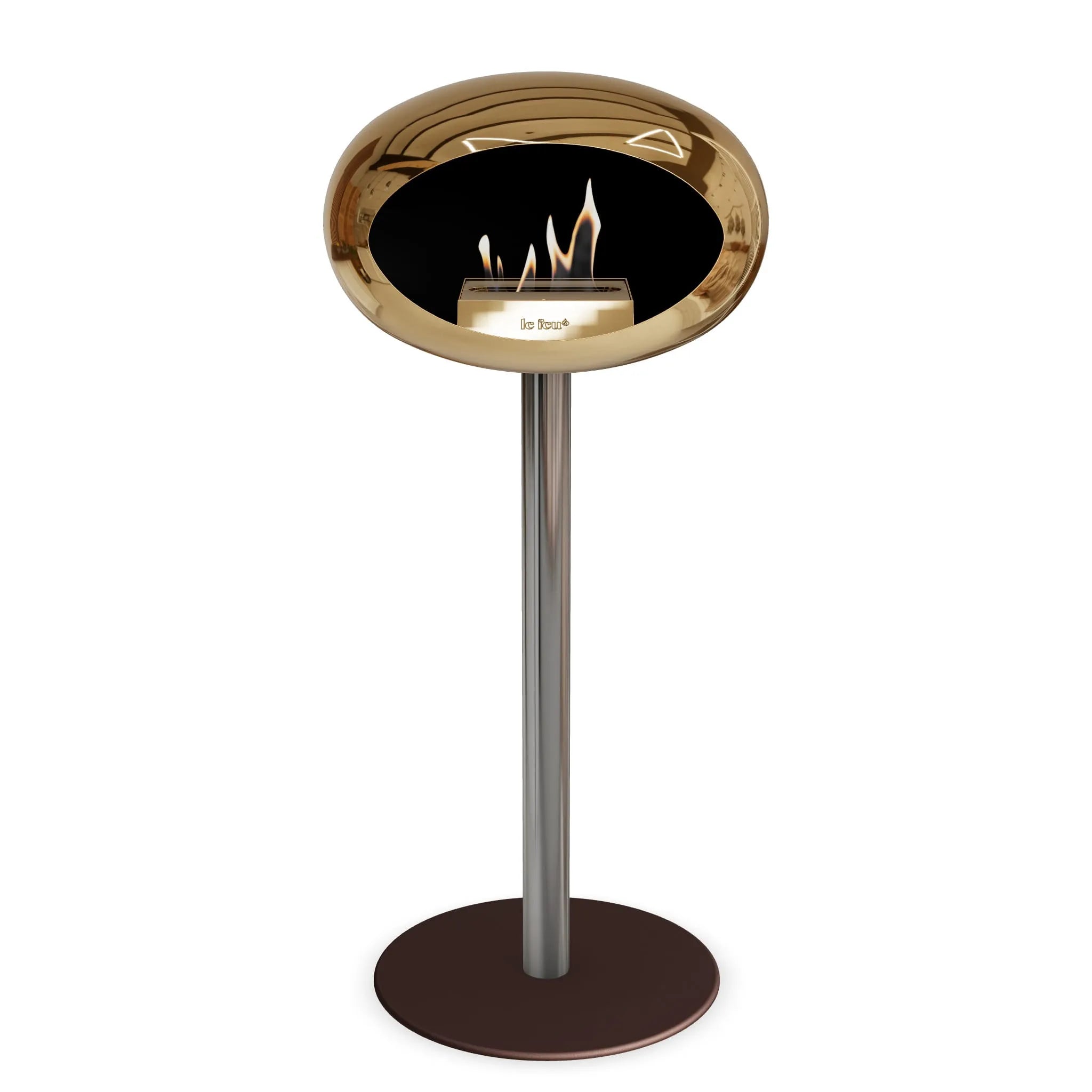  Le Feu Steel High Dome <br>Chromed Rose Gold Nüline Distribution Fireplaces art-noise.myshopify.com le-feu-steel-high-dome-br-chromed-rose-gold
